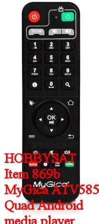 Remote for MyGica ATV 585 Quad Core Android TV Box. Remote for MyGica ATV 585 Quad Core Android TV Box.